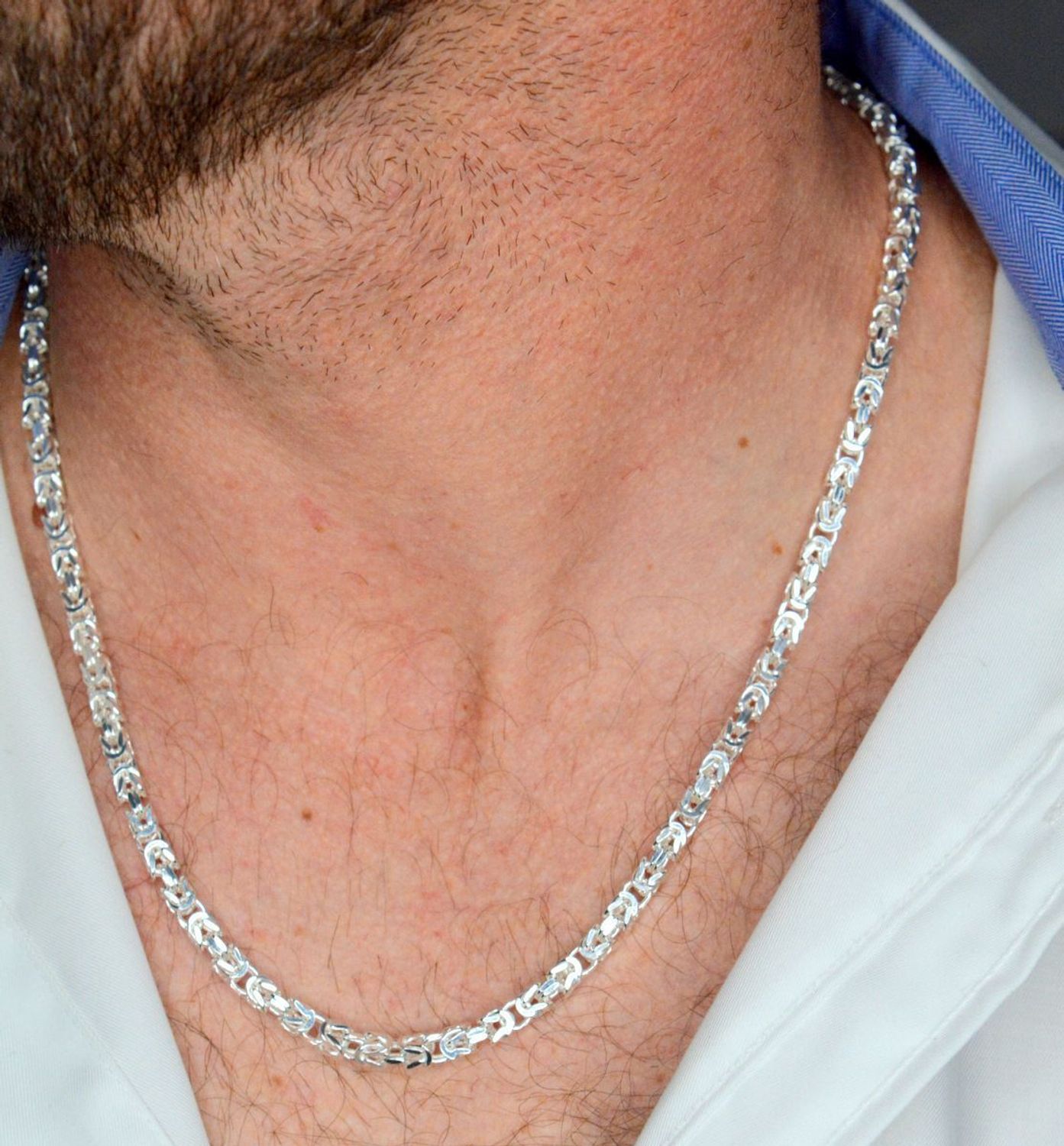 Łańcuszek srebrny splot królewski 925, DIA-LAN-12525-925 4,4mm Naszyjnik męski srebrny splot typu królewski to propozycja od sklepu Jubilerskiego Diament. Naszyjnik stanowi mocny, efektowny.jpg